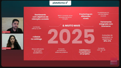 Equipe da Plataforma A apresenta conquistas e planos para 2025, com inovações que prometem revolucionar o ensino-aprendizagem (Imagem: Reprodução/YouTube – Canal Plataforma A)